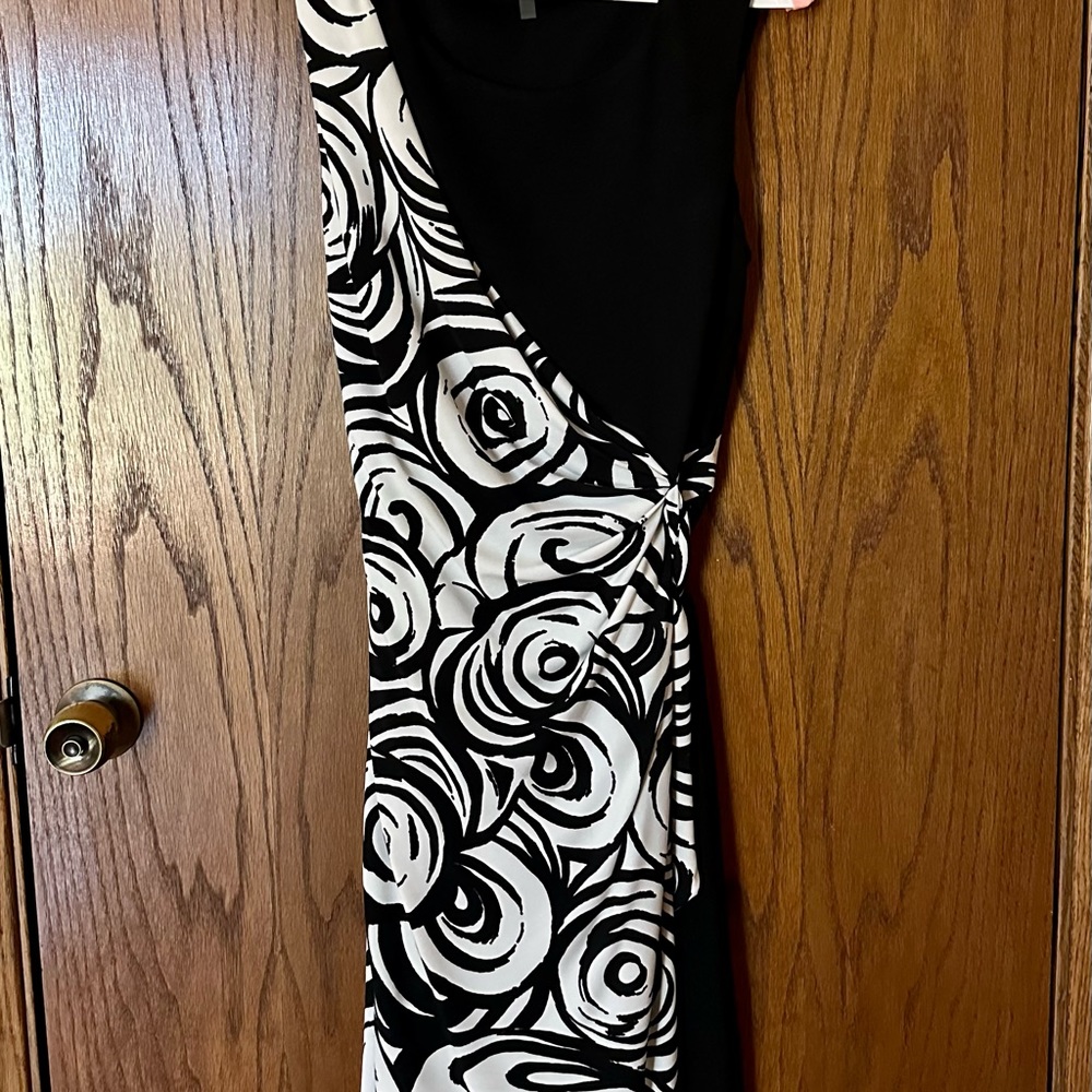 Nine West Sleeveless Dress, Black and White, SZ 10